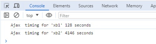 Example: Show timing for AJAX callbacks